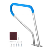 Pool Handrail, 39 x 32 inch Railing, Stainless Steel with Base Plate for Indoor/Outdoor Pools, Safety Railing for Decks, Rust-Proof Grab Bar w/Grip Cover & Accessories for Spas